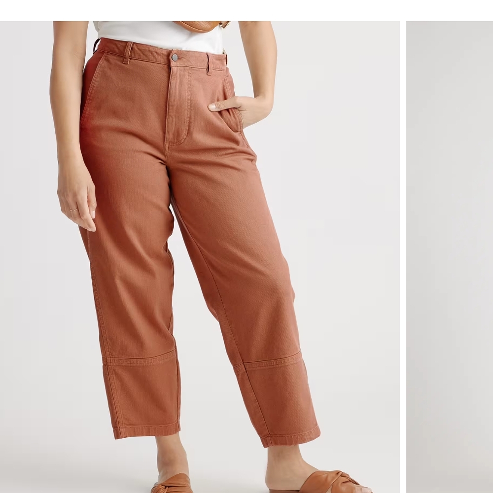 Quince Women's High Rise Jeans in Rust - Picture 9 of 9